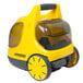 A yellow and grey Vapamore MR-100 Primo steam cleaning system with wheels.