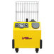 A yellow Vapamore MR-750 Ottimo heavy-duty steam cleaner with a wire basket.