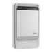 A white rectangular AeraMax Pro II wall-mount air purifier with a black panel and button.
