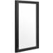 A black rectangular glass door with a white background.