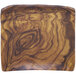 A close up of an Elite Global Solutions Sequoia wood grain square melamine plate.