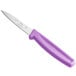 A purple Choice paring knife with a purple handle.