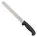 A Choice 12" straight edge slicing knife with a black handle.