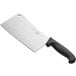 A Choice stainless steel cleaver with a black handle.