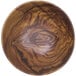 A wooden bowl with a wood grain and swirl pattern.