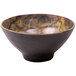 An Elite Global Solutions Sequoia melamine bowl with a wood grain pattern.