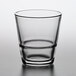 A Pasabahce Grande clear glass old fashioned tumbler on a table with a white background.