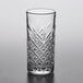 A Pasabahce Timeless Vintage long drink glass with a diamond pattern.