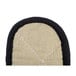 A beige San Jamar pot and pan handle holder with black stitching.