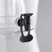 A clear plastic Choice beverage dispenser with a black faucet.