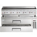 A stainless steel Cooking Performance Group gas charbroiler with two drawers.
