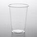 A clear EcoChoice PLA compostable plastic cup on a white background.
