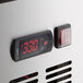 A Cooking Performance Group 6-burner countertop griddle with a digital thermostat displaying red numbers.