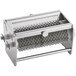 A stainless steel metal blade set for an Avantco meat tenderizer with a handle.