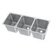 A silver Vollrath 3 compartment stainless steel sink.