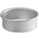 A silver round Choice cake pan with straight sides.