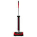 A red and black Sanitaire TRACER cordless upright vacuum cleaner.