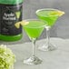 A black can of Regal Cocktail Apple Martini Mix with a green leaf.