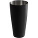 An Arcoroc stainless steel bar shaker tin with a matte black finish and stainless steel interior.