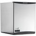 A white and black rectangular Scotsman Low Side Prodigy Plus remote condenser ice machine with a black handle.