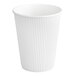 A white Choice paper hot cup with a rippled design.