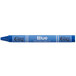 A blue Choice crayon with white text.