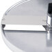 A Robot Coupe dicing kit metal plate with a metal handle.