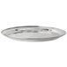 A Thunder Group stainless steel serving tray with a swirl pattern on the rim.
