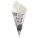A Carnival King paper cone with a newspaper print.