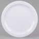 A white Carlisle melamine plate with a white rim.