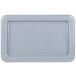 A gray rectangular plastic lid with a handle.