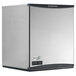 A Scotsman Prodigy Plus remote condenser ice machine with a silver and black exterior.