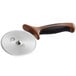 A Mercer Culinary Millennia pizza cutter with a brown handle.