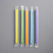 A group of 400 Choice neon plastic wrapped straws.