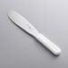 A Choice stainless steel sandwich spreader with a white handle.