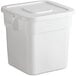 A white Baker's Mark plastic flat top storage container with a lid.