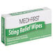 A box of 10 Medique Medi-First Sting Relief pads.
