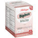 A box of Medique Diphen allergy tablets on a counter.