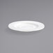 A white Front of the House Monaco porcelain saucer with a wide rim.