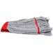 A Unger red and grey light duty microfiber tube mop head.