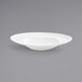 A Front of the House Trillium bright white porcelain bowl with a wide rim.