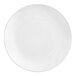 A white plate with a white border.