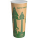 A EcoChoice paper hot cup with trees printed on it.