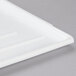 A close-up of a white Winholt Sani-Platter display tray.