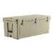 A tan CaterGator outdoor cooler with black handles.