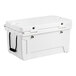 A white CaterGator jockey box cooler with black handles.