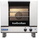 A Moffat stainless steel commercial convection oven with the word "turbofan" on it.