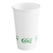 A white EcoChoice paper hot cup with a green and white logo.