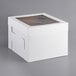 A white Enjay flexbox bakery box with a clear window on the top.