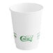 A white EcoChoice double wall paper hot cup with green text.